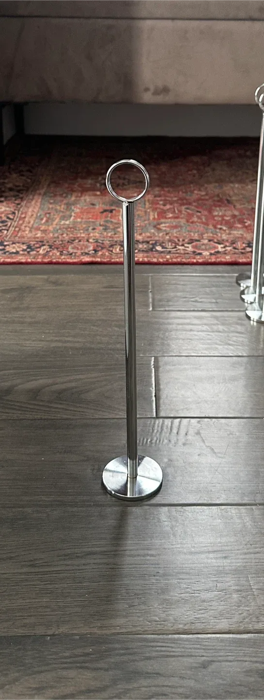 Table Number Holders - Silver Chrome - 40 pieces - $220 image indicator(2)