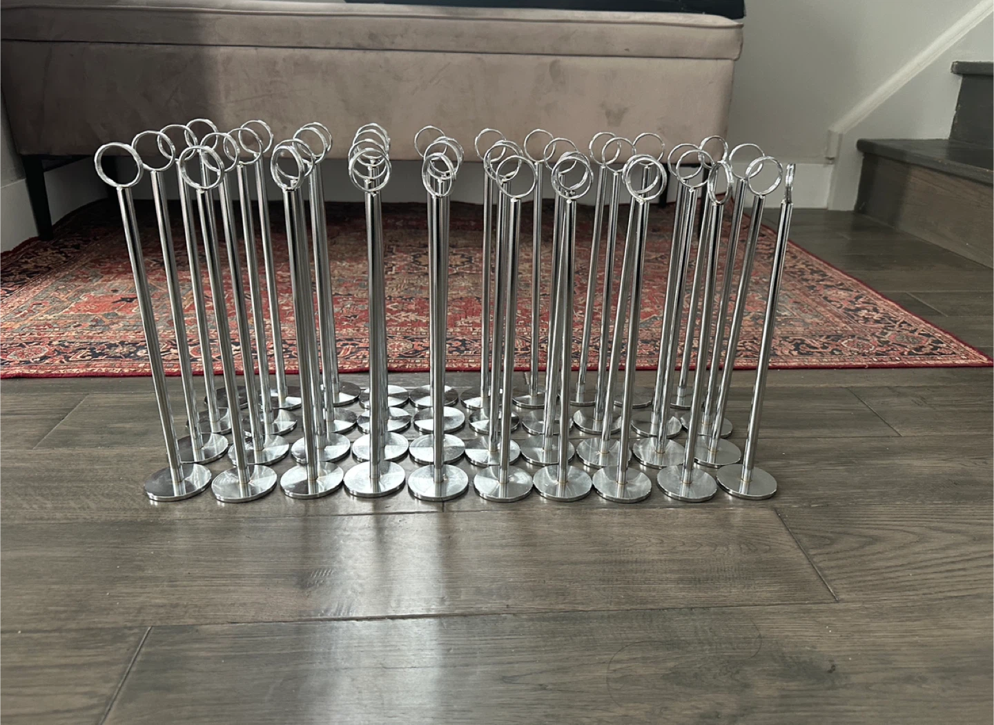 Table Number Holders - Silver Chrome - 40 pieces - $220