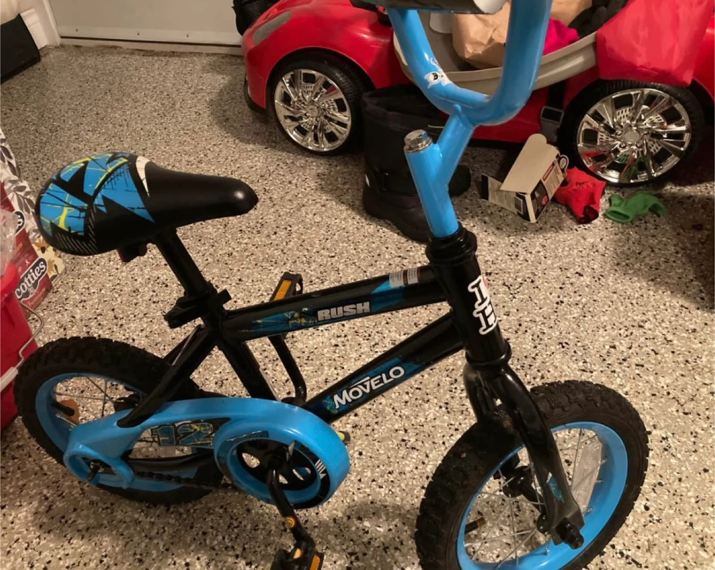 Movelo Rush 12" Kids Bike - Blue & Black - photo 2