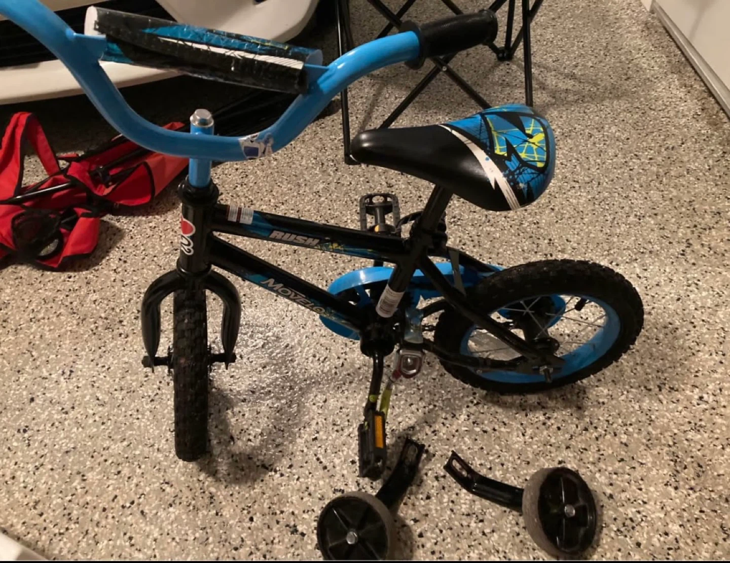 Movelo Rush 12" Kids Bike - Blue & Black - photo 5