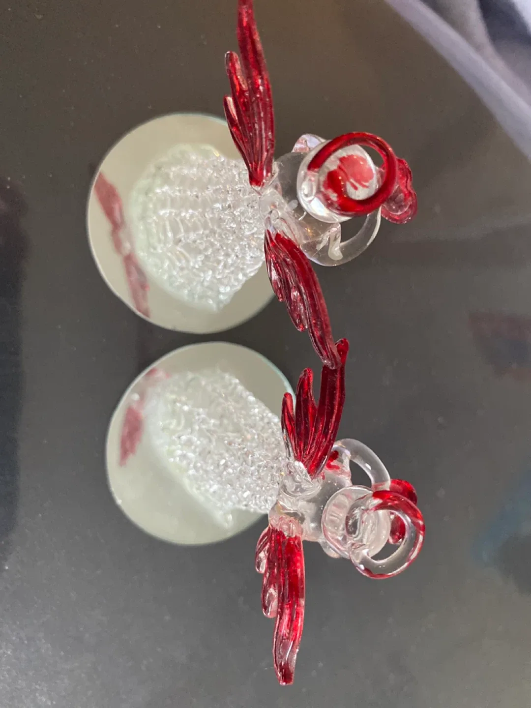 Pair of Glass Angel Figurines image indicator(3)