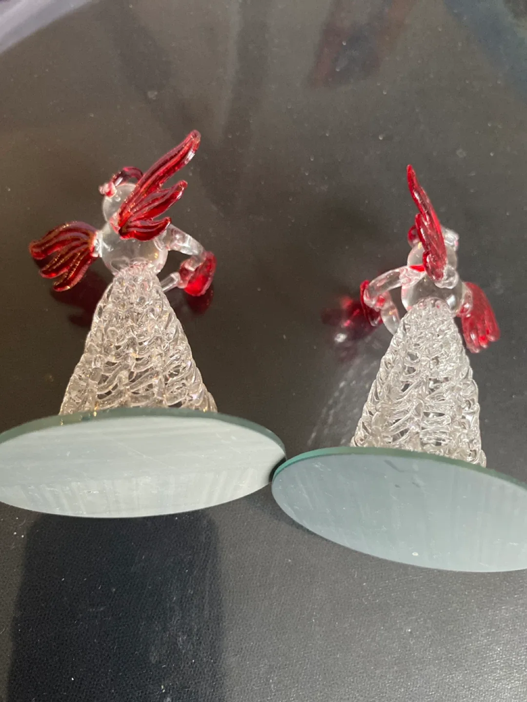 Pair of Glass Angel Figurines image indicator(4)