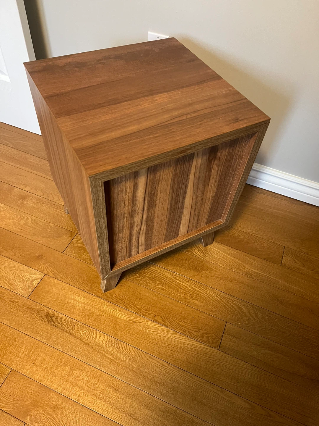 Modern Side End Table, Walnut Brown - photo 4