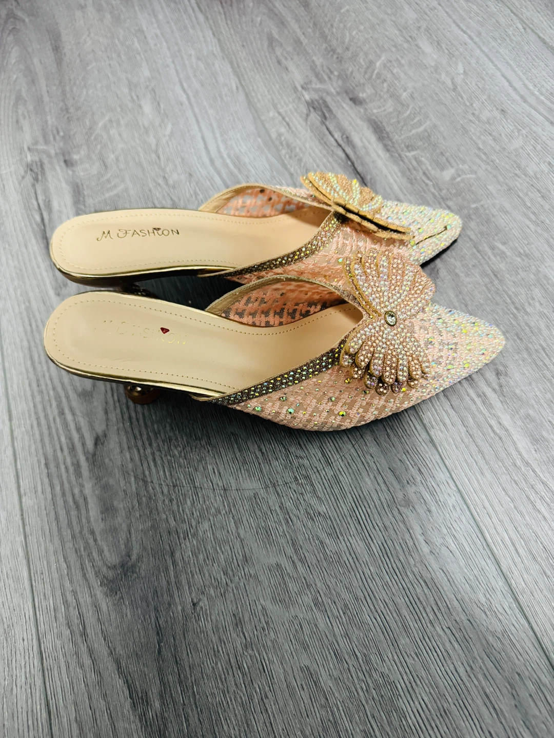 M.O Fashion Rhinestone Embellished Mules - photo 4