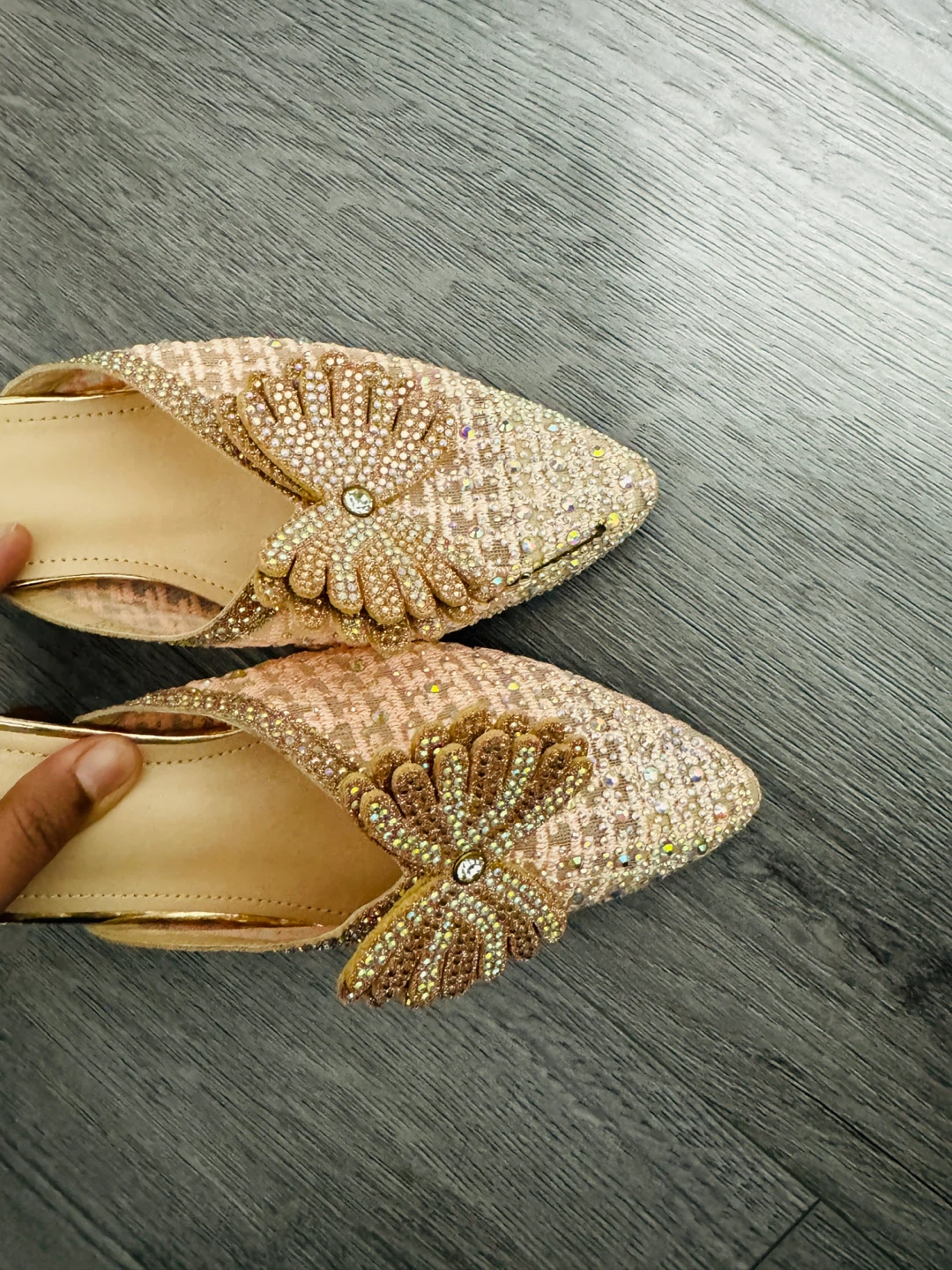 M.O Fashion Rhinestone Embellished Mules - photo 3
