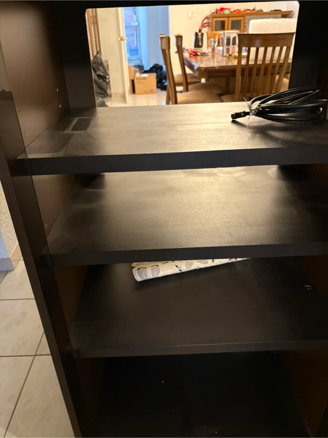 Black Bookcase/Storage Cabinet