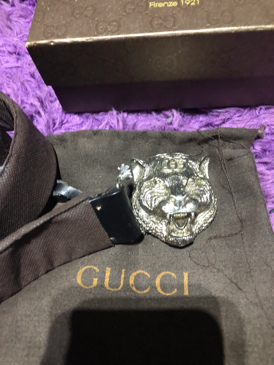 Gucci Belt with Tiger Buckle pls read description - photo 2