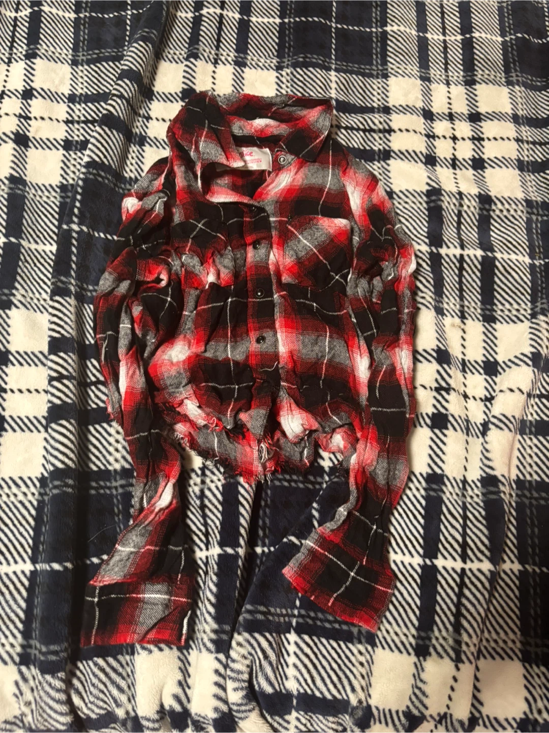 Justice Girls Flannel Plaid Shirt - Size 10