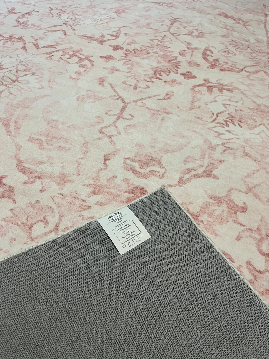 🍁Brand New 6x9ft Distressed Pink Area Rug image indicator(3)