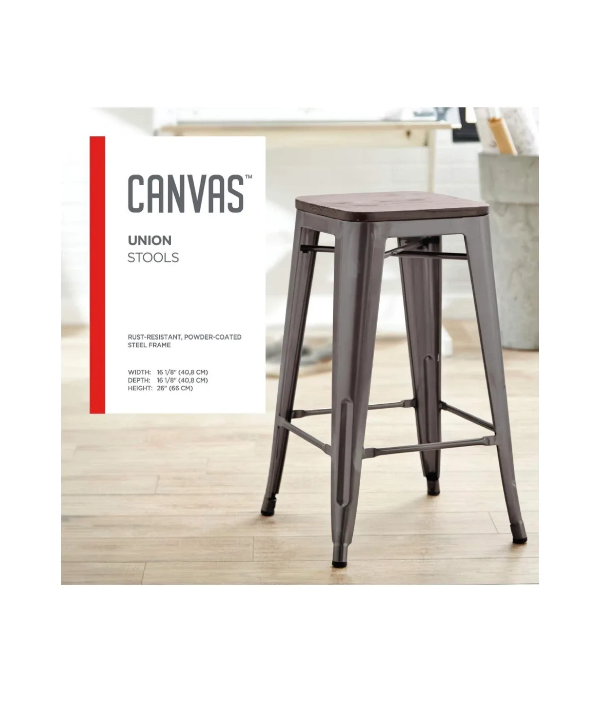 Canvas Union Stool - Bar Height image indicator(3)