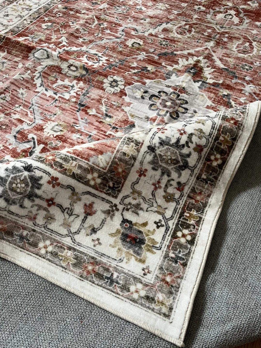 Brand New 9x12ft Brick Red Area Rug image indicator(2)