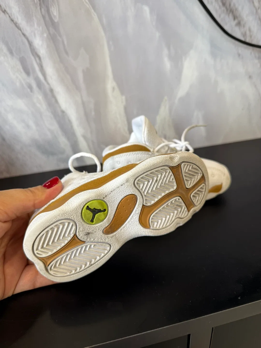 Jordan 13 Retro White/Gold Toddler Shoes - Size 8C image indicator(3)