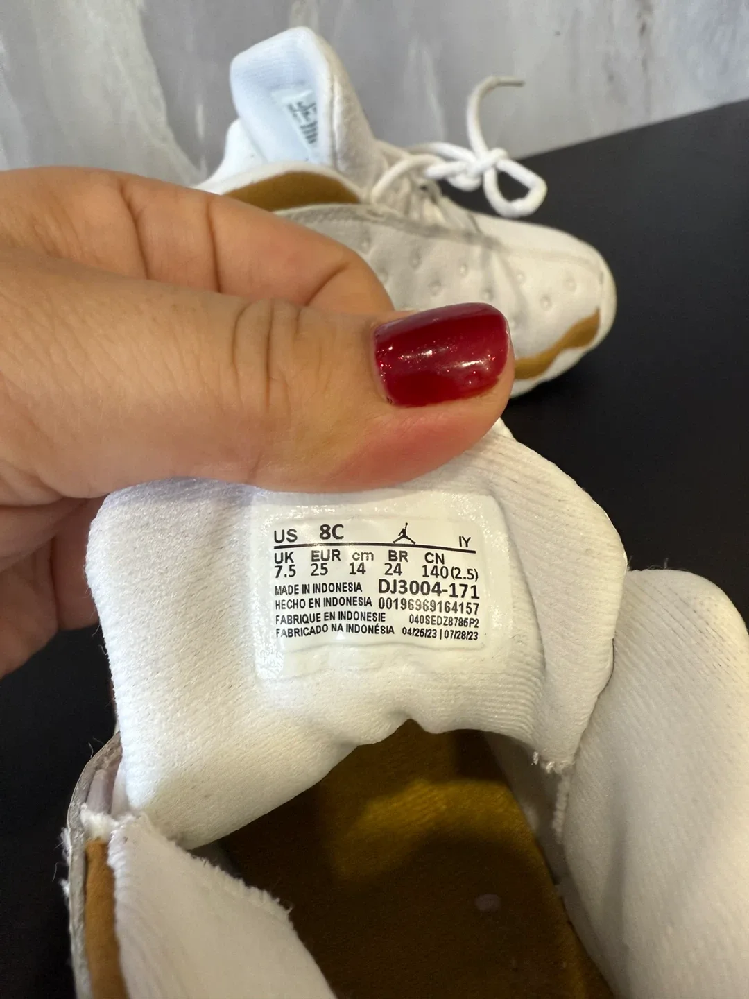 Jordan 13 Retro White/Gold Toddler Shoes - Size 8C image indicator(4)