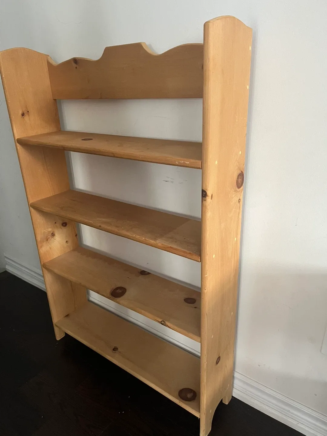 Wooden Shelf Unit. H =44x L= 29 x W =7 1/2