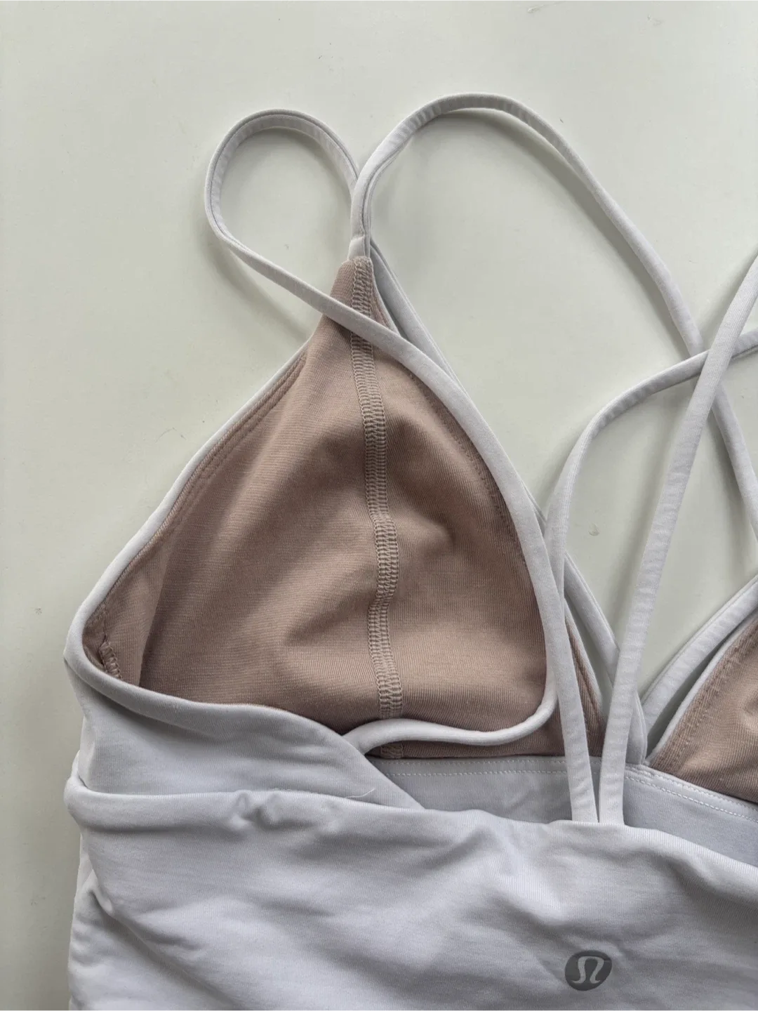 Lululemon Sports Bras - Light Blue & White image indicator(6)