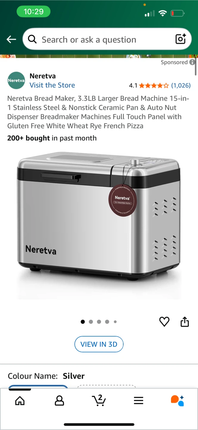 Neretva Bread Maker Machine PE9806U - Silver - photo 2