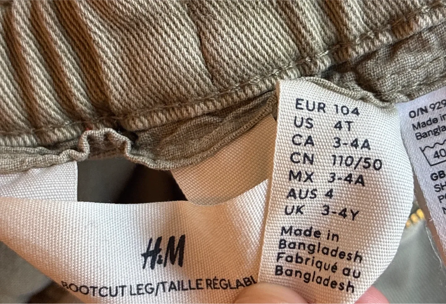 H&M Kids Cargo Pants Size 4T Toddler Baby Clothes image indicator(3)