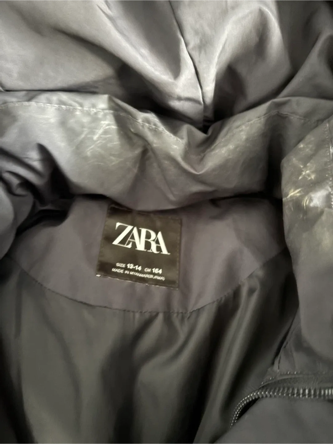 Zara youth puffer coat with hood -$45 image indicator(2)