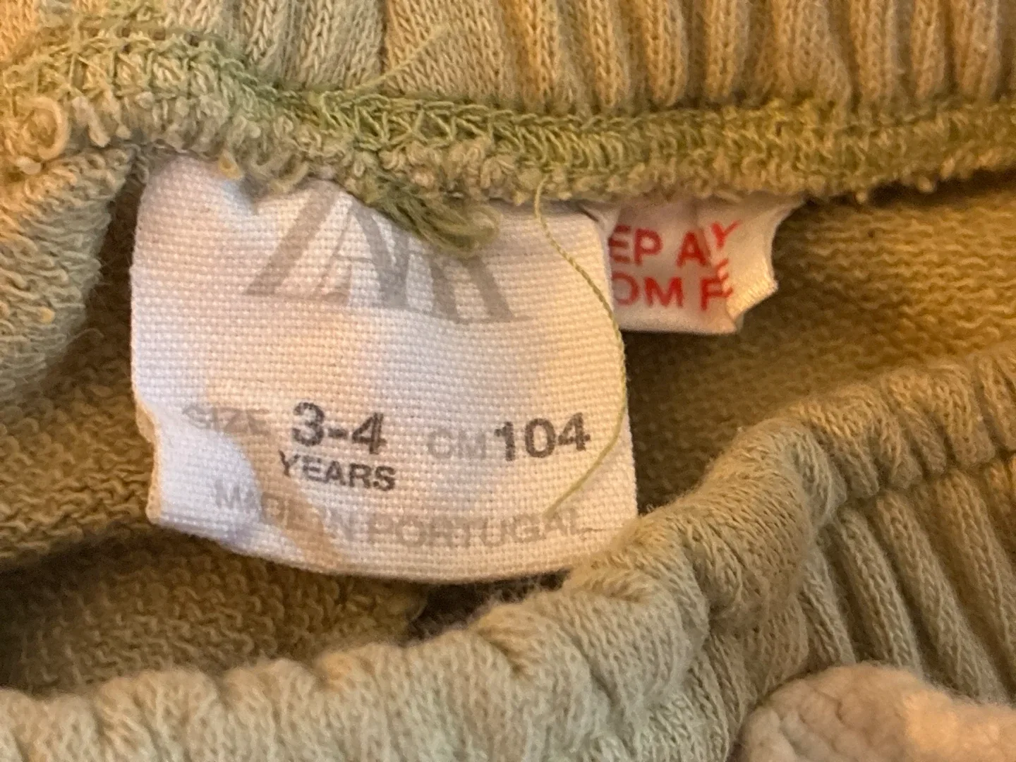 Zara Kids Military Green Cargo Pants Size 3-4 Toddler image indicator(3)