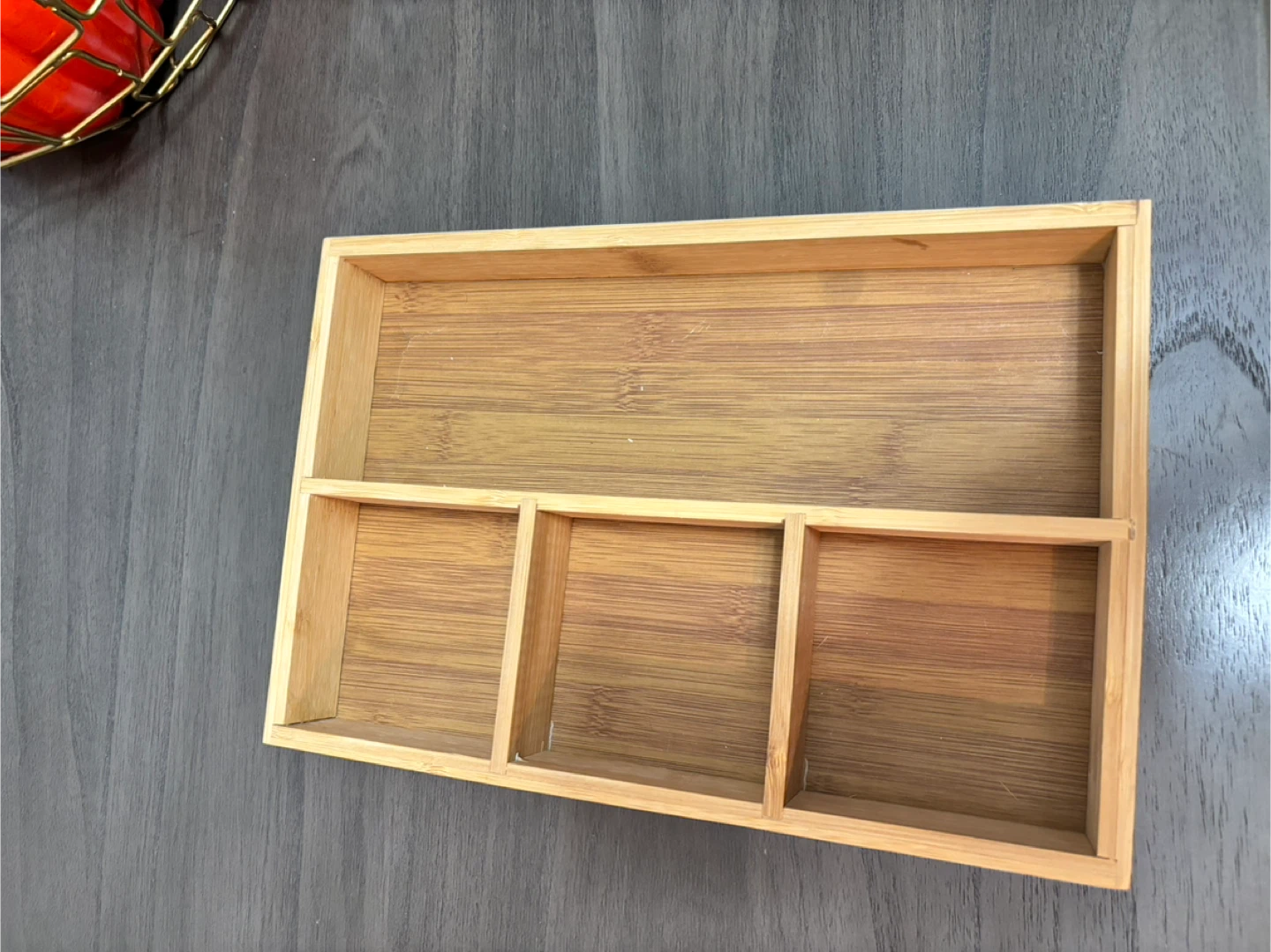 Bamboo Wooden Tray Organizer
