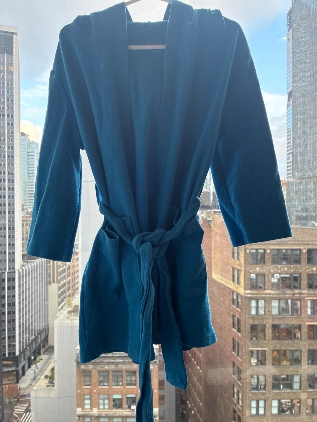 100% Cotton Bathrobe for Kids Sz 3T Blue Toddler Baby Clothes