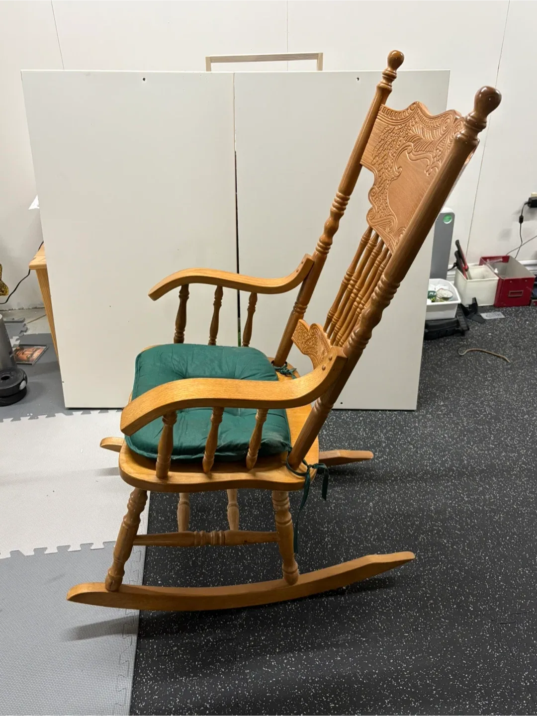 Wooden Patio Rocking Chair EUC 🥕 image indicator(2)