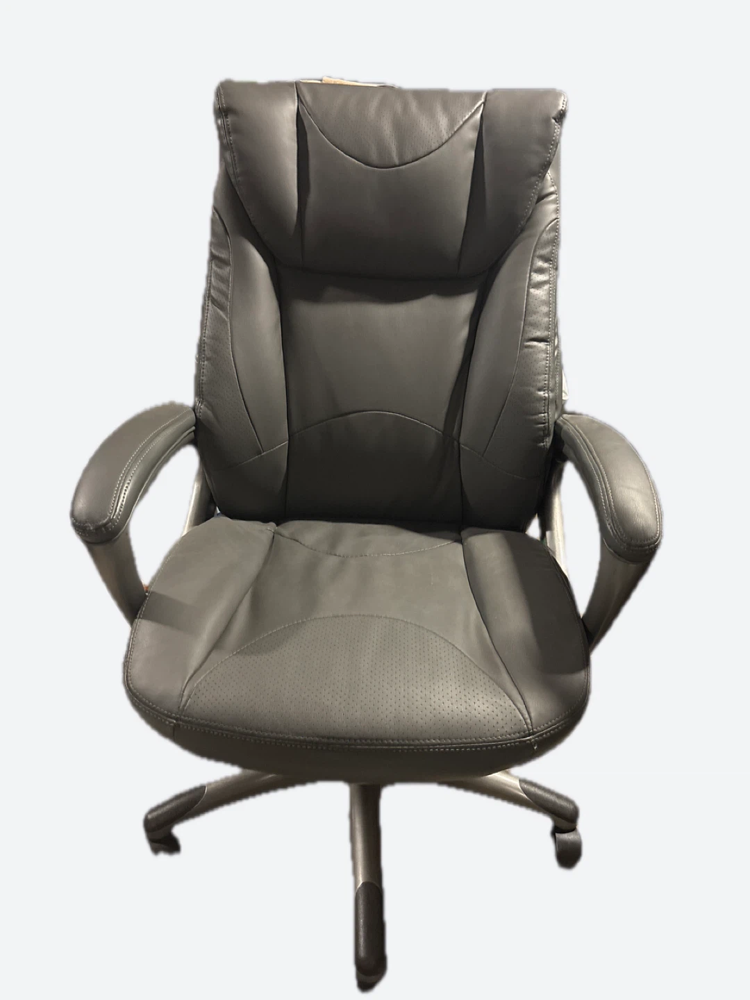 Grey Leather Office Chair