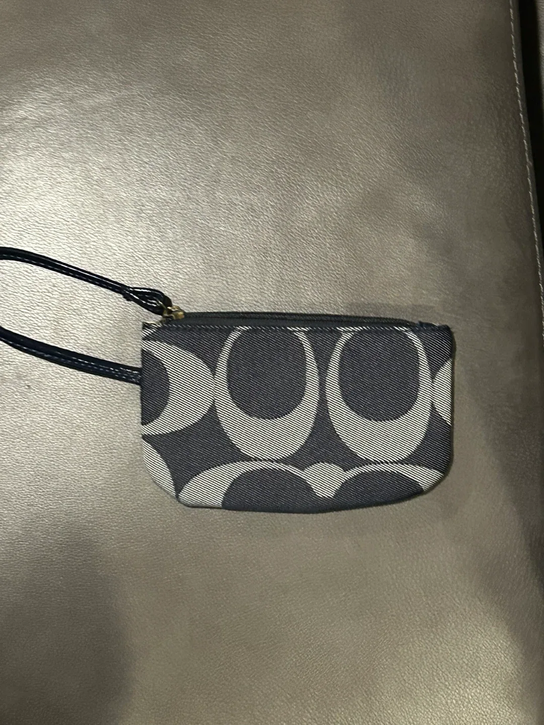 Coach Wristlet- navy blue thumbnail