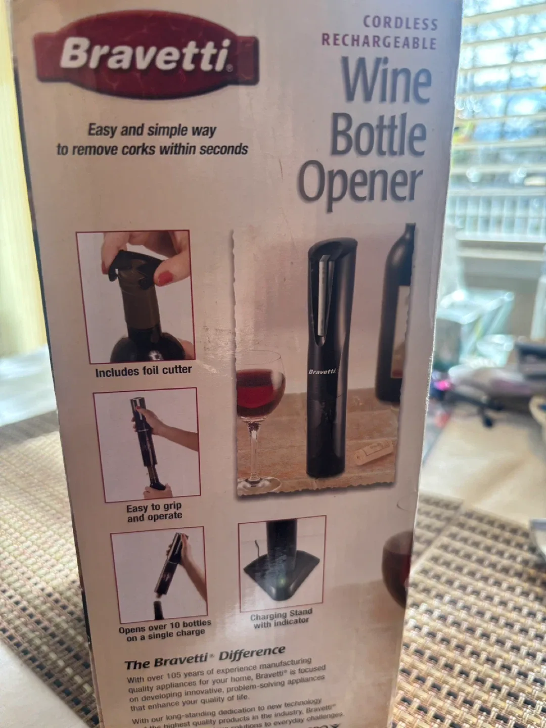 Bravetti Cordless Wine Bottle Opener image indicator(3)