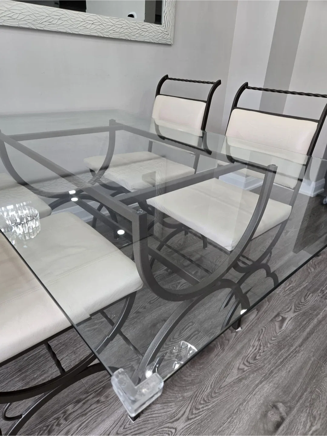 Glass Top Dining Table with 4 Chairs image indicator(3)