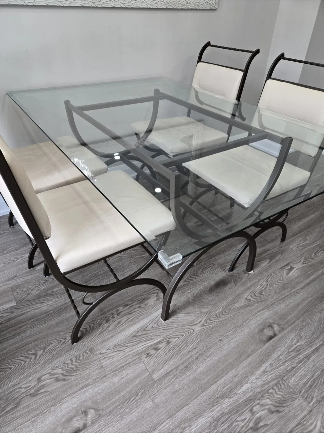 Glass Top Dining Table with 4 Chairs image indicator(5)