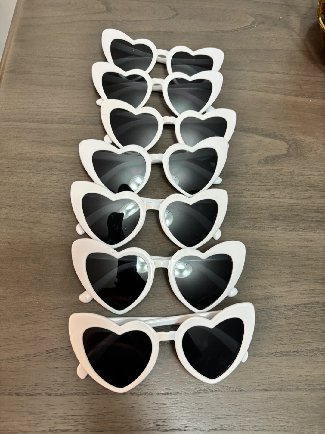 White Heart-Shaped Sunglasses