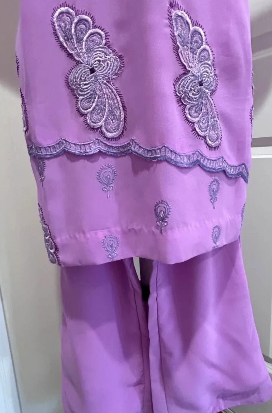 Purple Embroidered Salwar Kameez Suit image indicator(3)