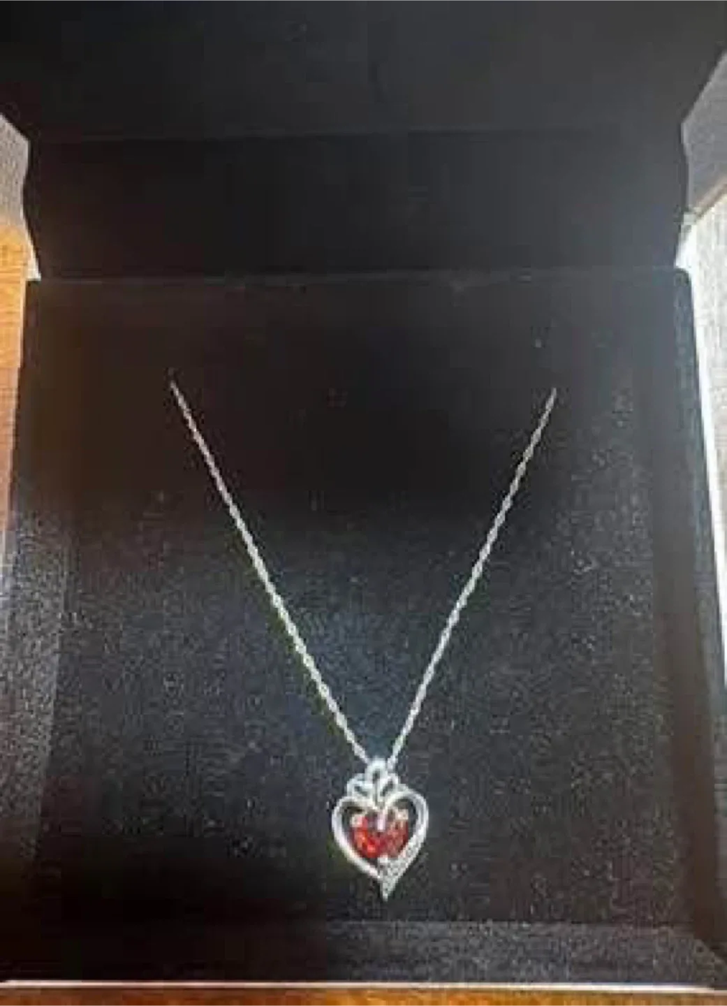 January Garnet birthstone necklace (New) thumbnail