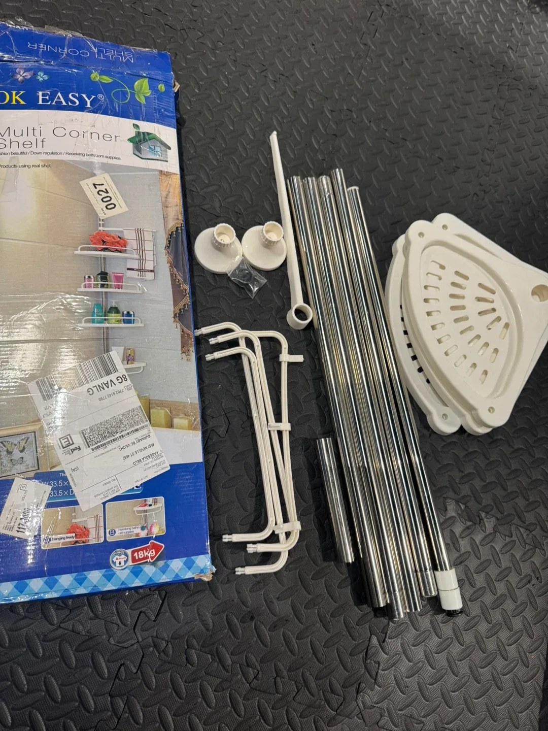 Multi Corner Shelf Adjustable 4 Tier Bathroom Corner Shelf