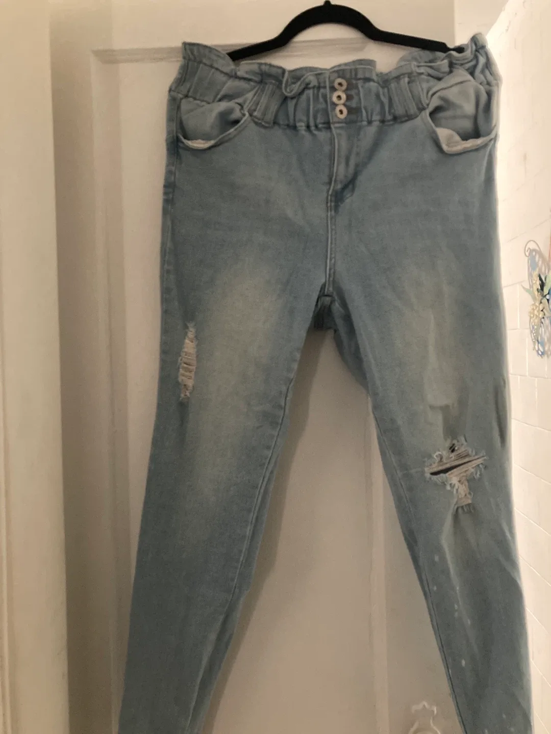 Light Blue Distressed Jeans