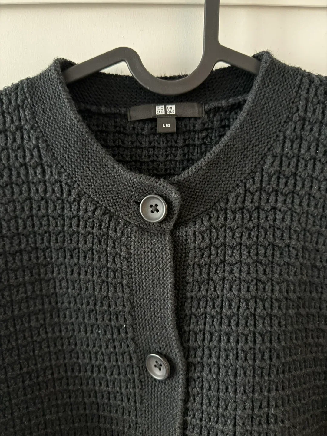 Uniqlo Black Knit Cardigan - Size L image indicator(2)