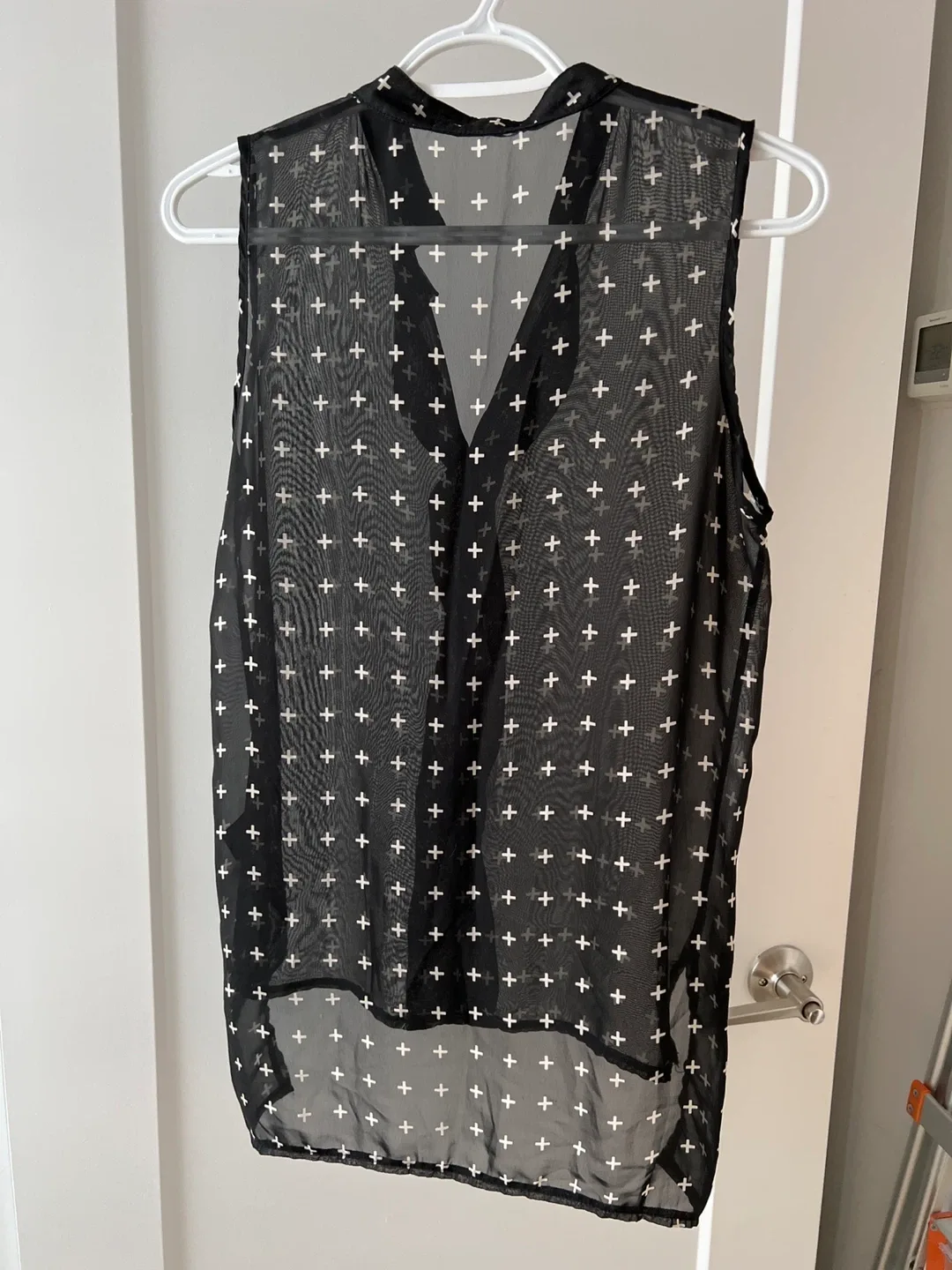 Papaya Black Sheer Blouse image indicator(2)