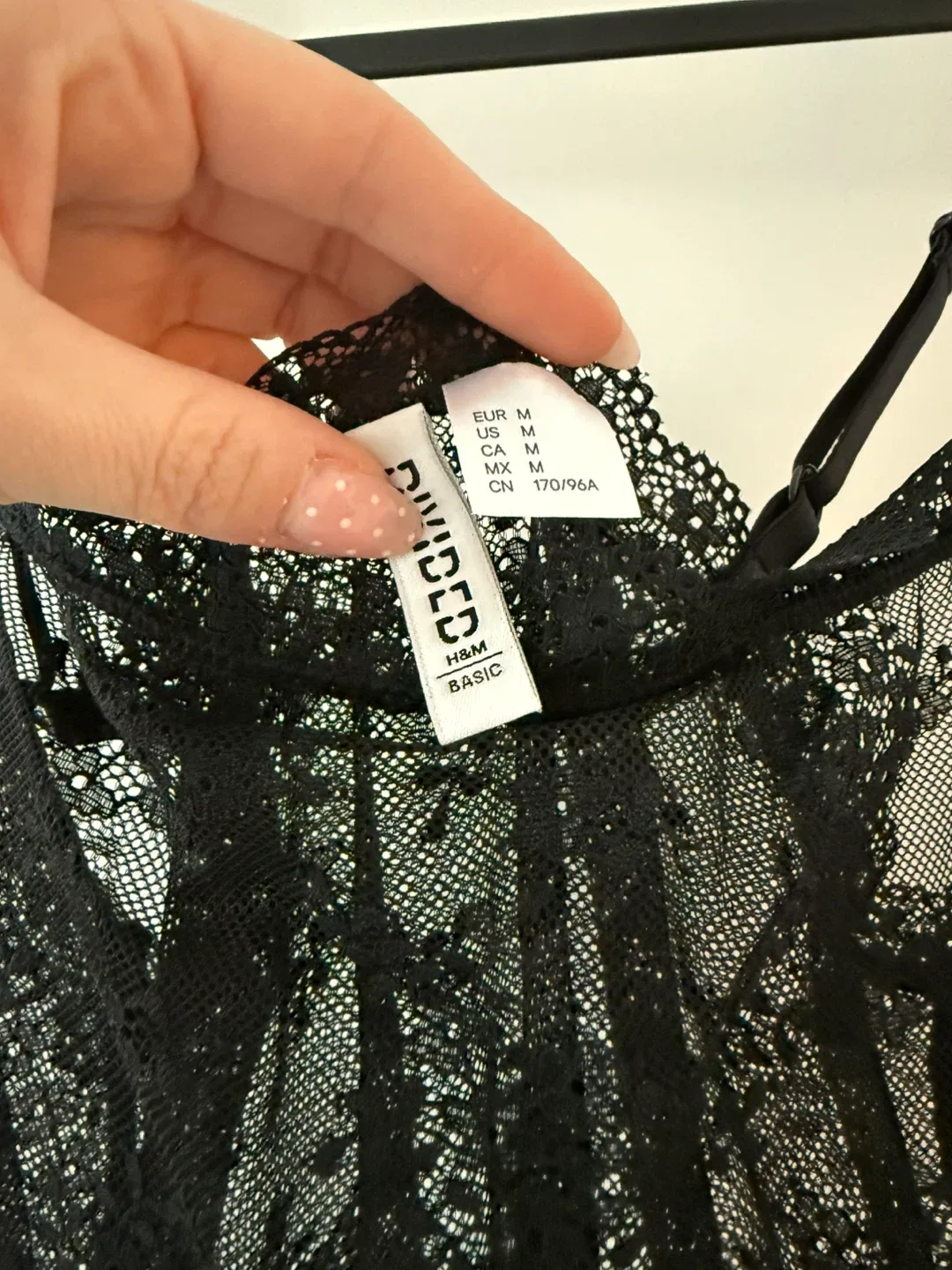 H&M Divided Black Lace Bodysuit - Size M image indicator(3)