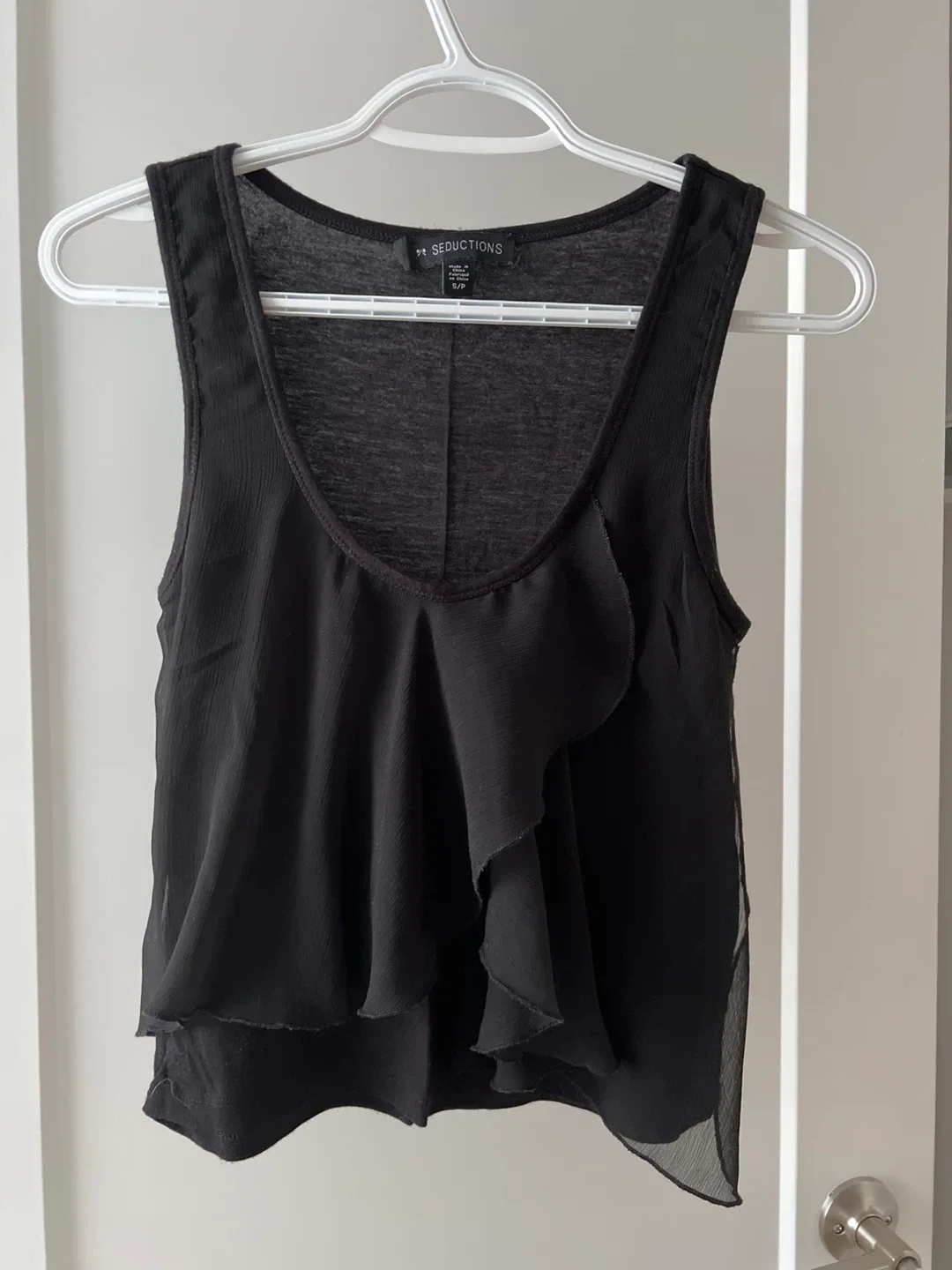 Seductions Black Tank Top - Size S