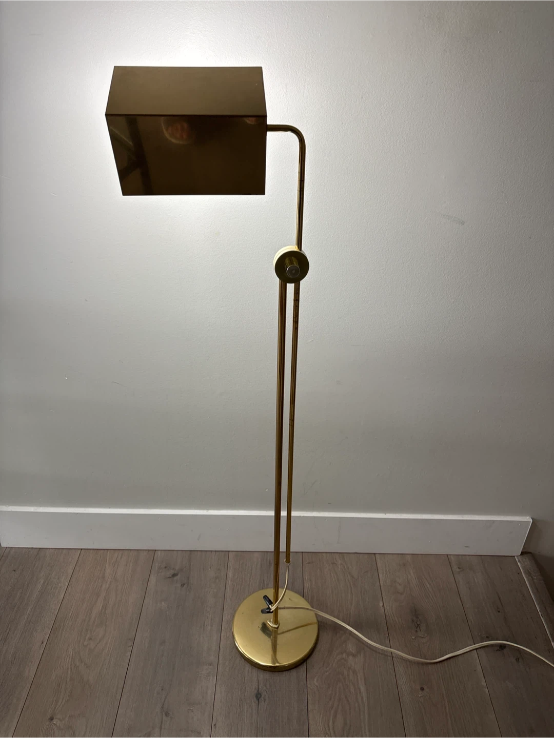 Vintage Solid Brass Adjustable Floor Lamp - photo 5