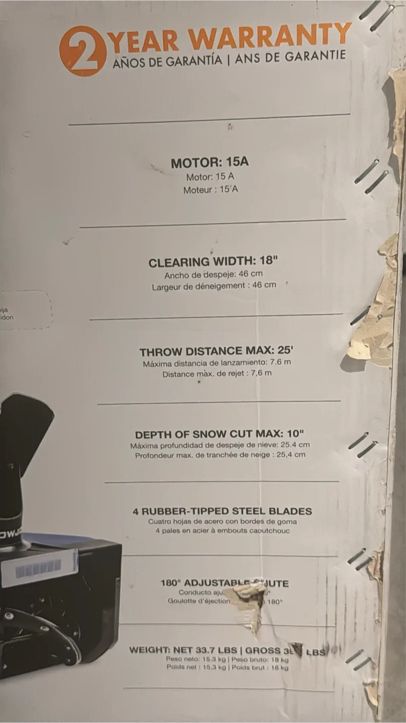 Snow Blower (NOT CORDLESS) image indicator(2)