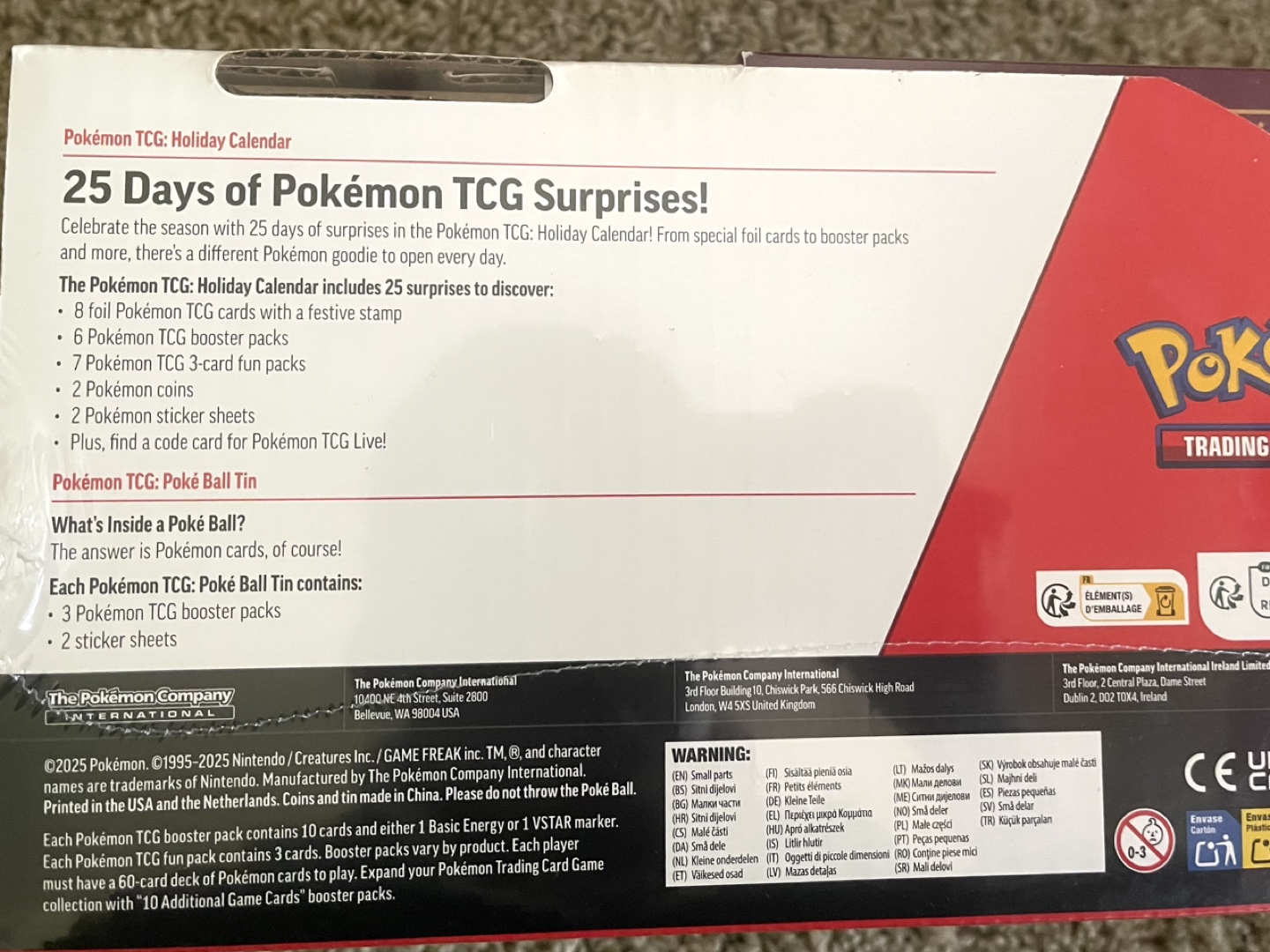 2025 Pokemon Calendar 2-pack - photo 3