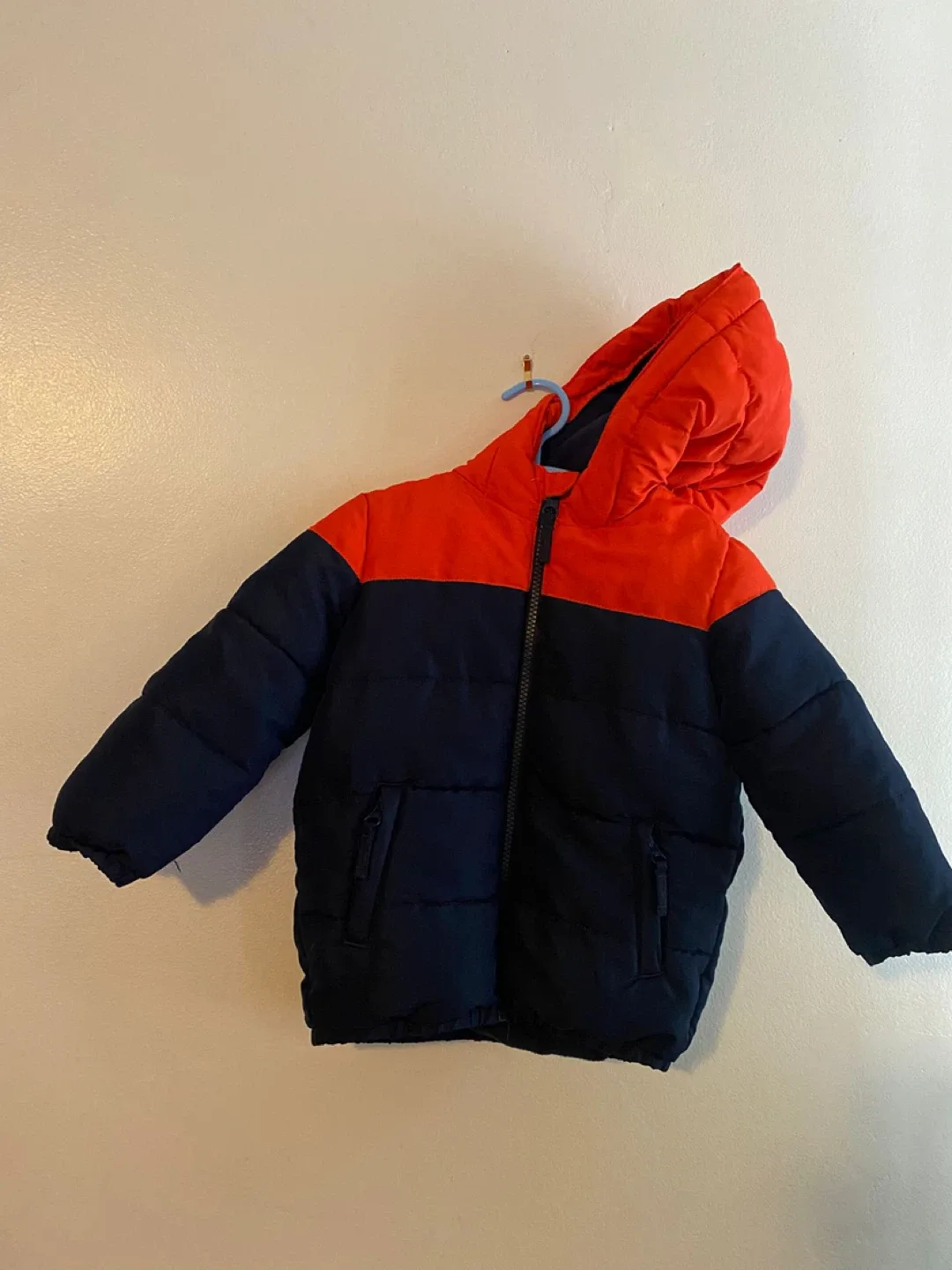 Kids’ Puffer Jacket - Blue & Orange size 2T image indicator(2)