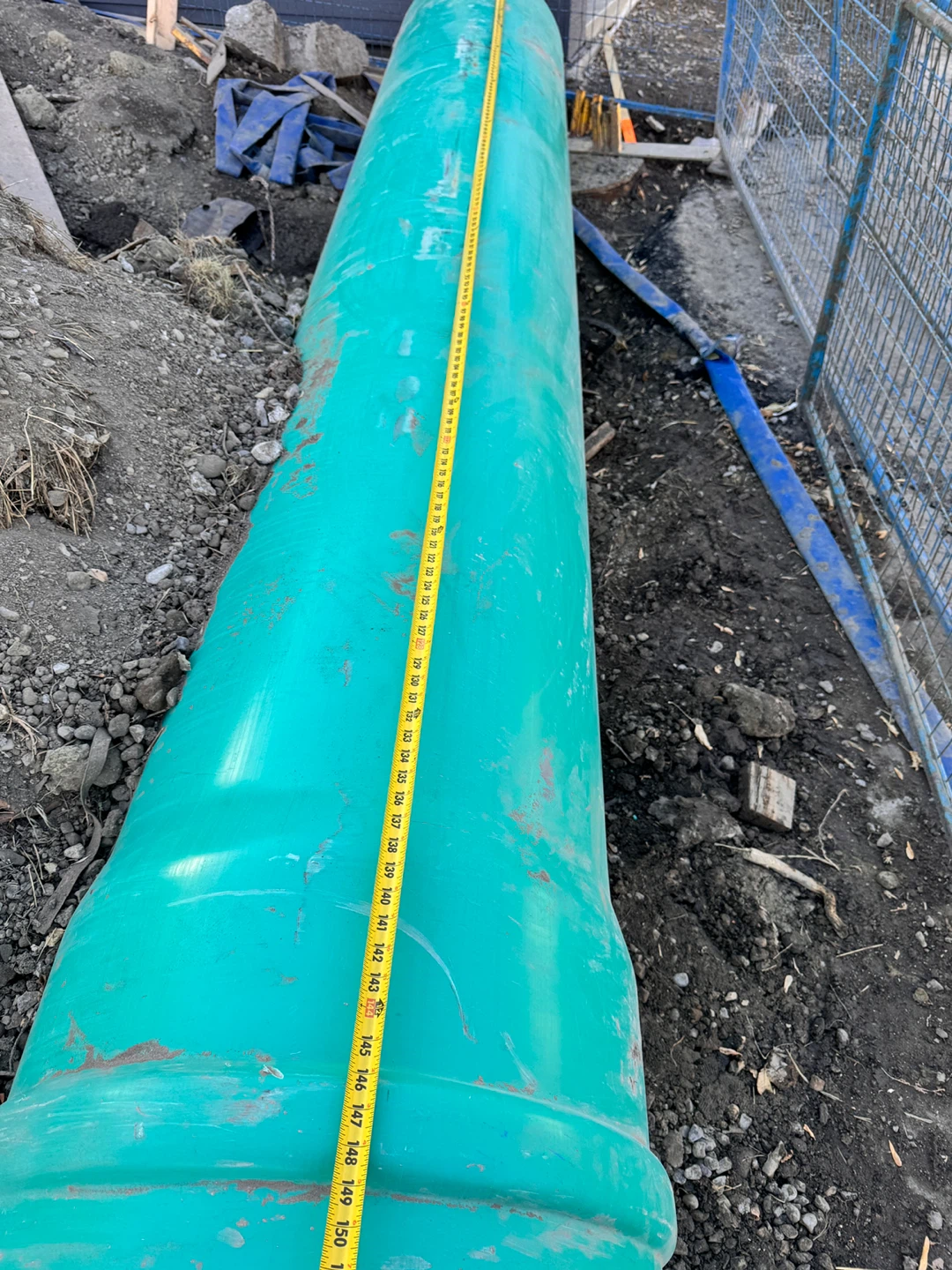 Large Green Plastic Pipe - 150cm Length - photo 4
