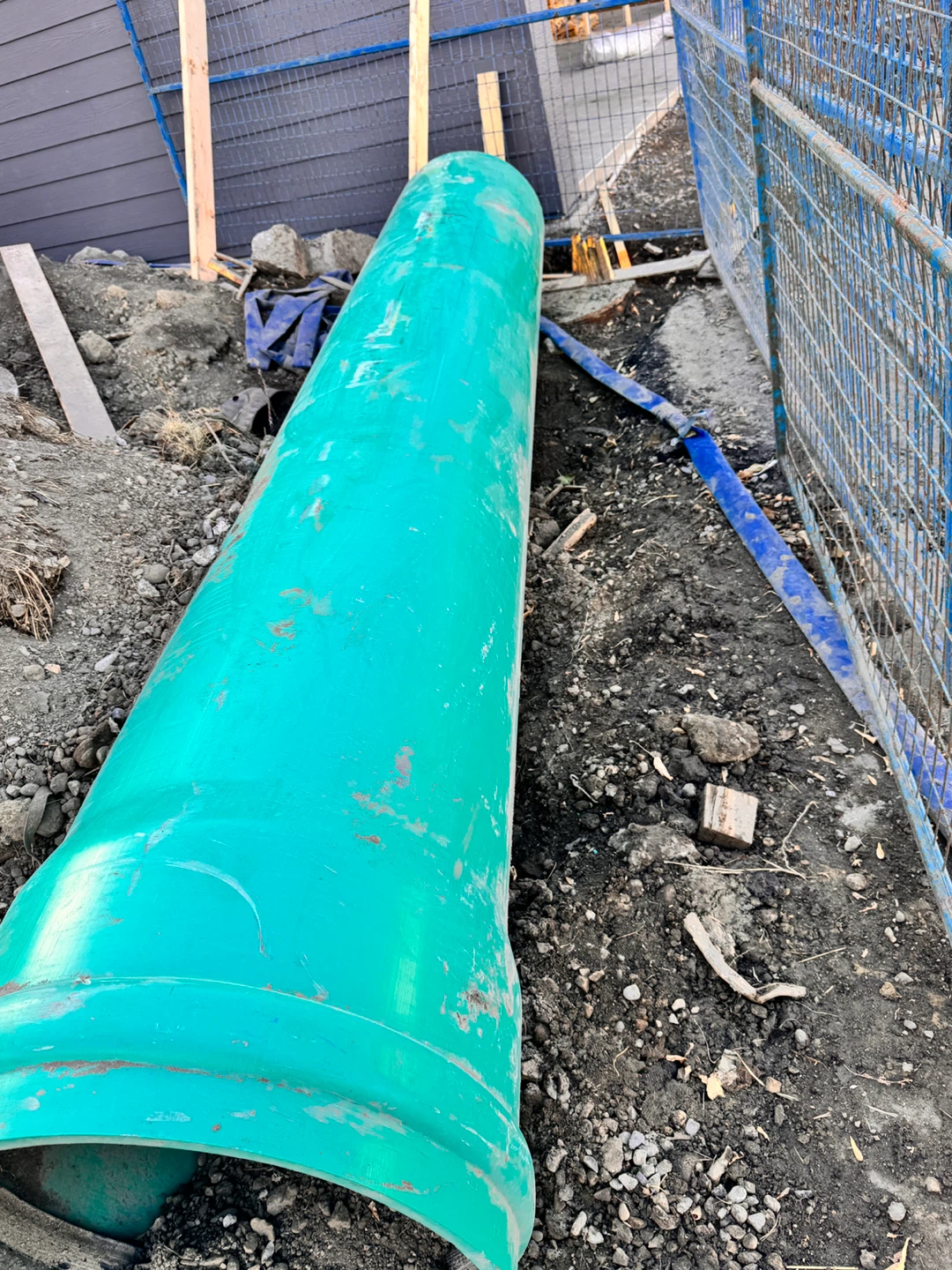 Large Green Plastic Pipe - 150cm Length - photo 3