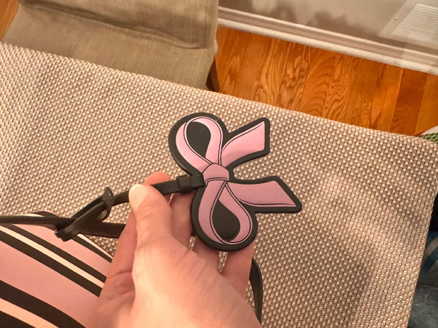 Kate Spade Pink Stripe Tote Bag image indicator(4)