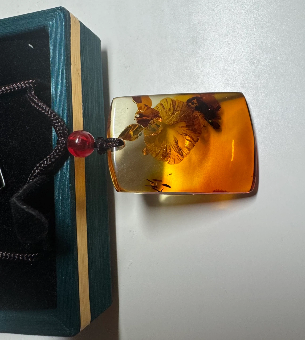 Latvian amber necklace (paleoceneological specimen) - photo 3