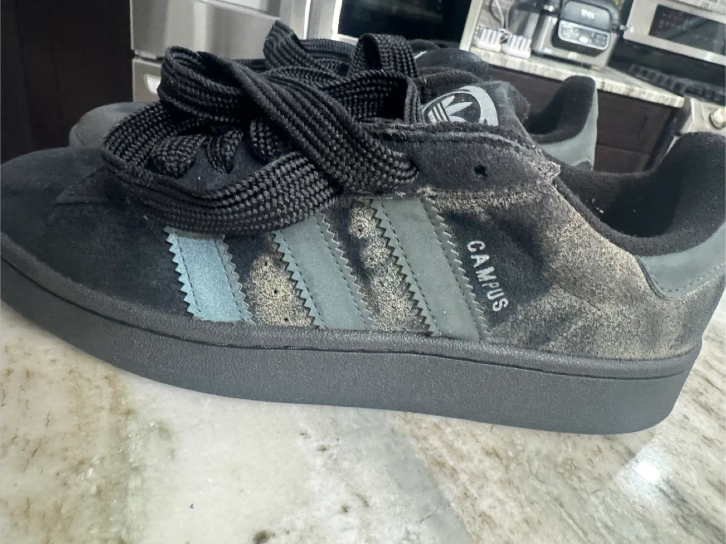 Adidas Campus Black Sneakers - US 8.5 image indicator(3)