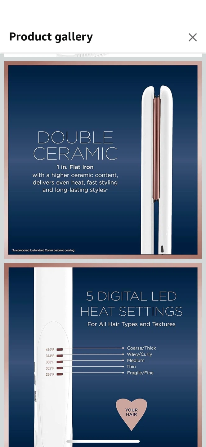 Conair Double Ceramic Flat Iron, QUO curling iron and dryer - photo 3